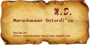 Marschauser Doloróza névjegykártya